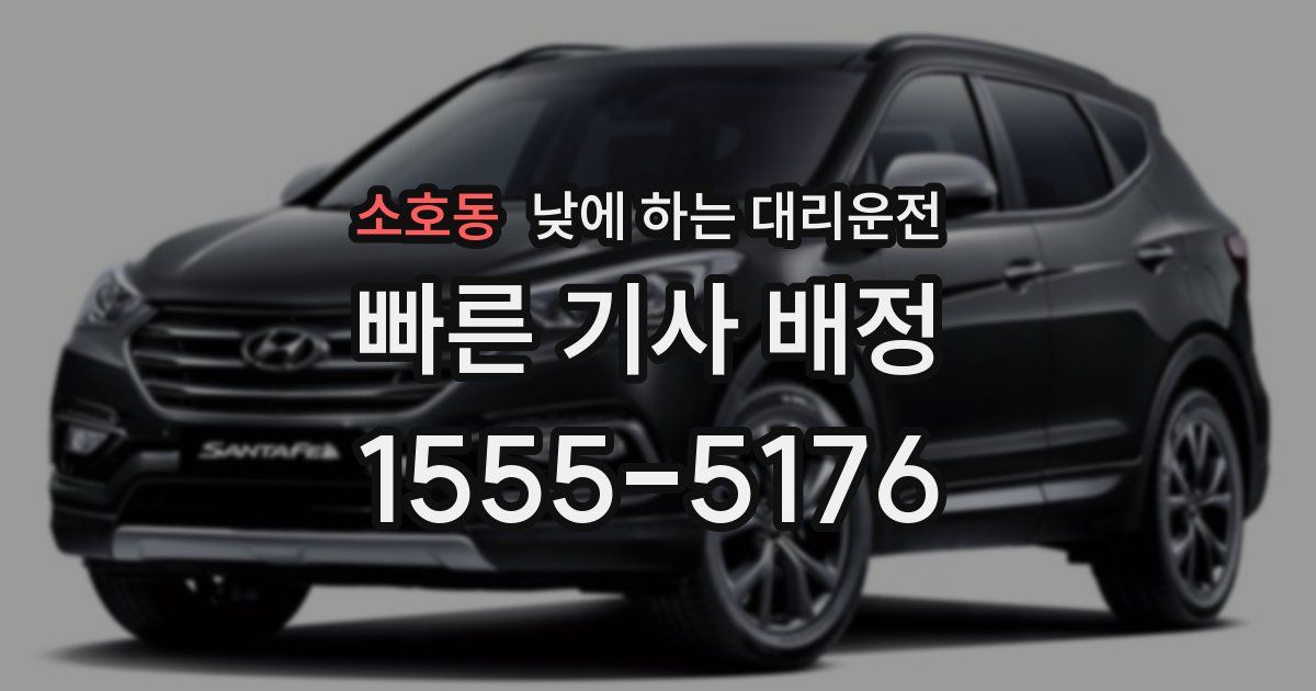 소호동 낮에 하는 대리운전
