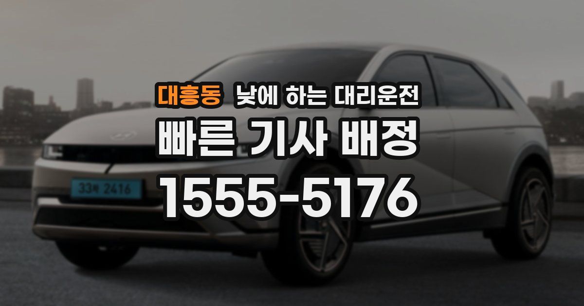 대흥동 낮에 하는 대리운전