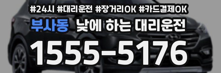 부사동 낮에 하는 대리운전