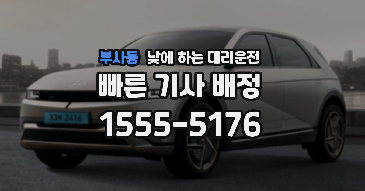 부사동 낮에 하는 대리운전