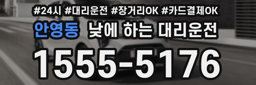 안영동 낮에 하는 대리운전