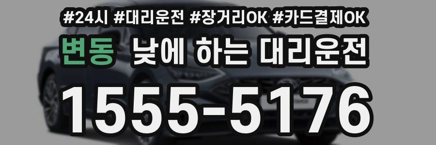 변동 낮에 하는 대리운전