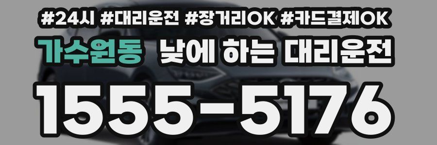 가수원동 낮에 하는 대리운전