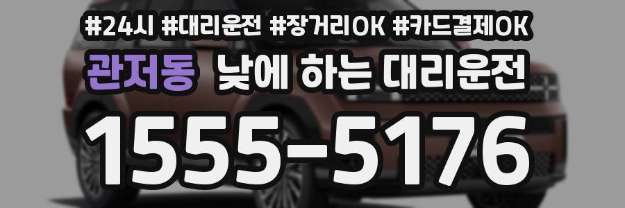 관저동 낮에 하는 대리운전