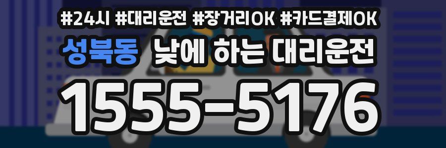 성북동 낮에 하는 대리운전