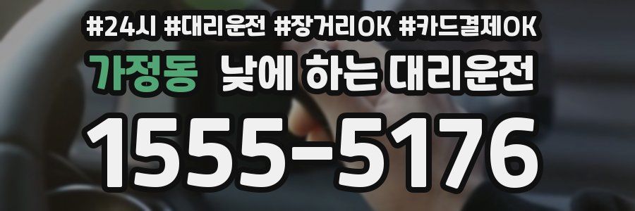 가정동 낮에 하는 대리운전