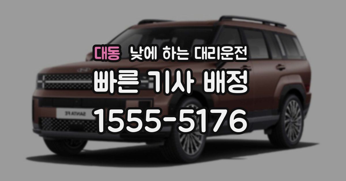 대동 낮에 하는 대리운전