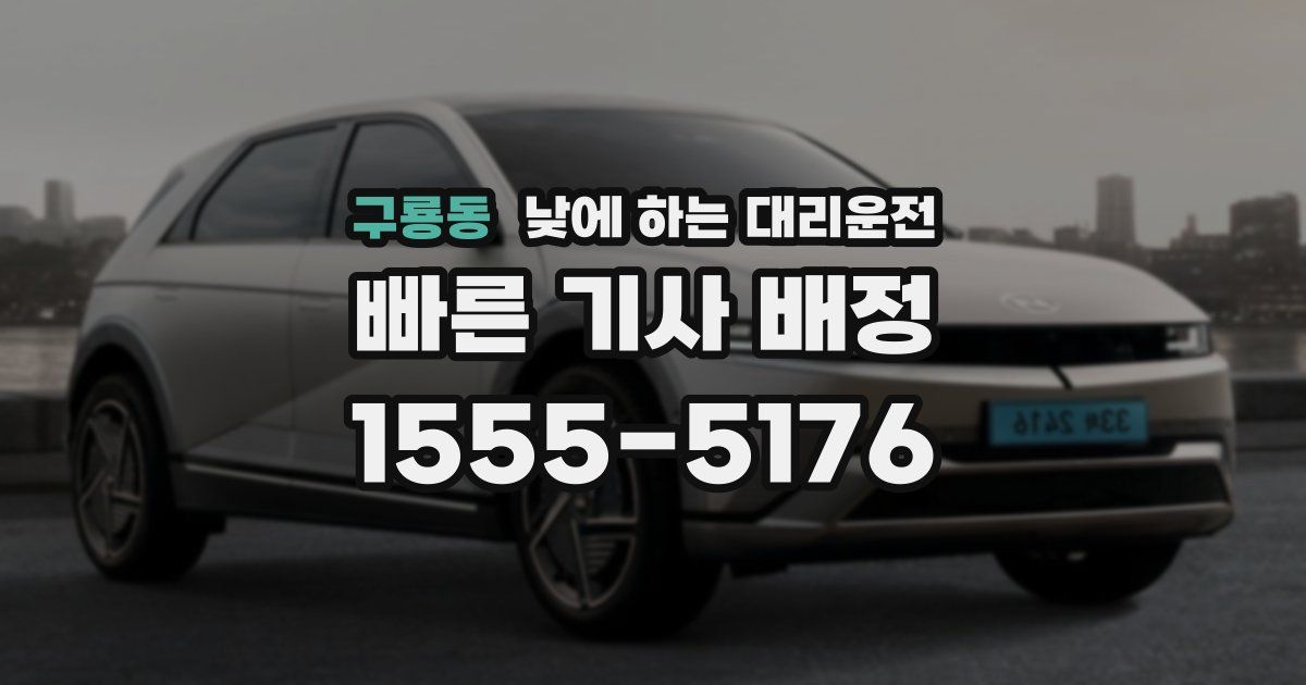 구룡동 낮에 하는 대리운전