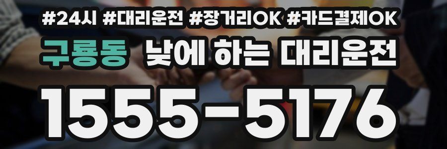 구룡동 낮에 하는 대리운전
