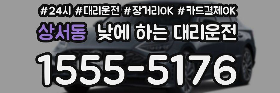 상서동 낮에 하는 대리운전