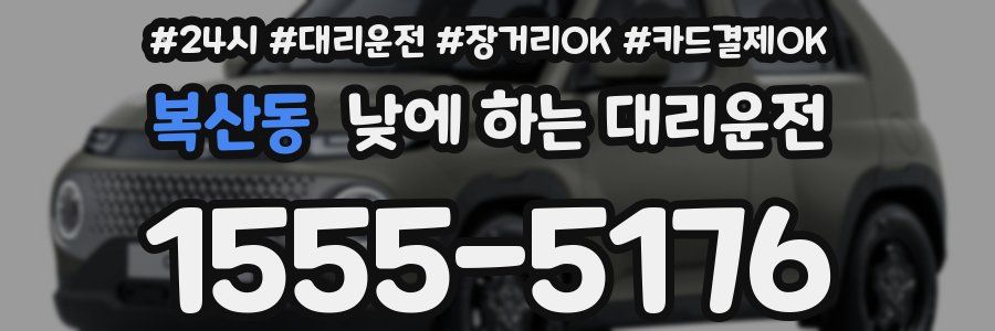 복산동 낮에 하는 대리운전