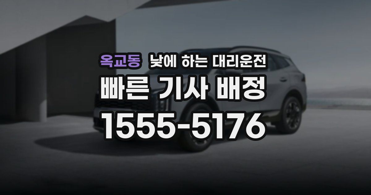 옥교동 낮에 하는 대리운전