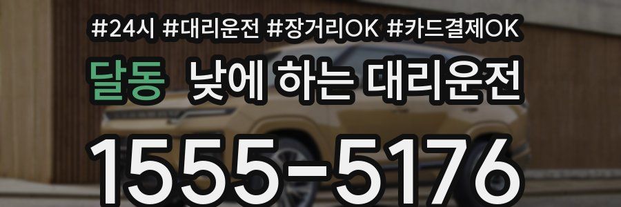 달동 낮에 하는 대리운전
