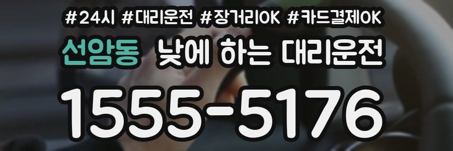 선암동 낮에 하는 대리운전
