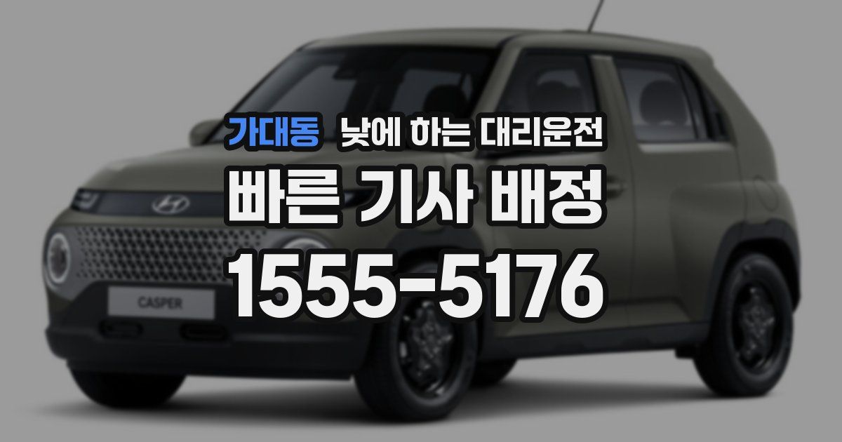 가대동 낮에 하는 대리운전