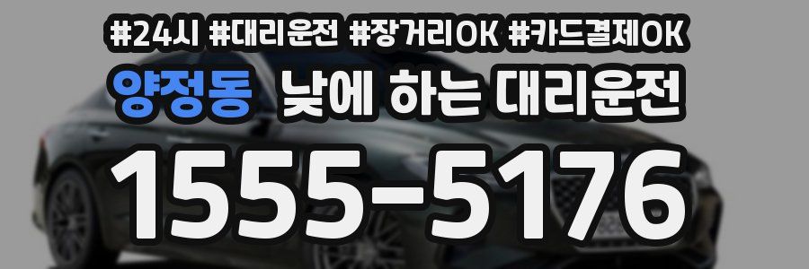 양정동 낮에 하는 대리운전