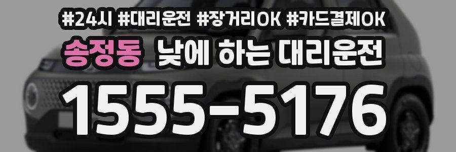 송정동 낮에 하는 대리운전