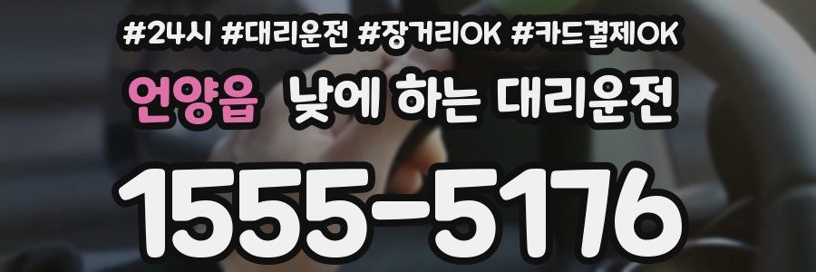 언양읍 낮에 하는 대리운전