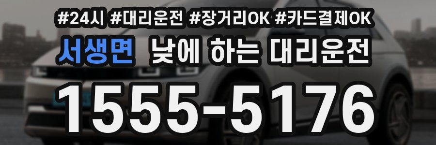서생면 낮에 하는 대리운전