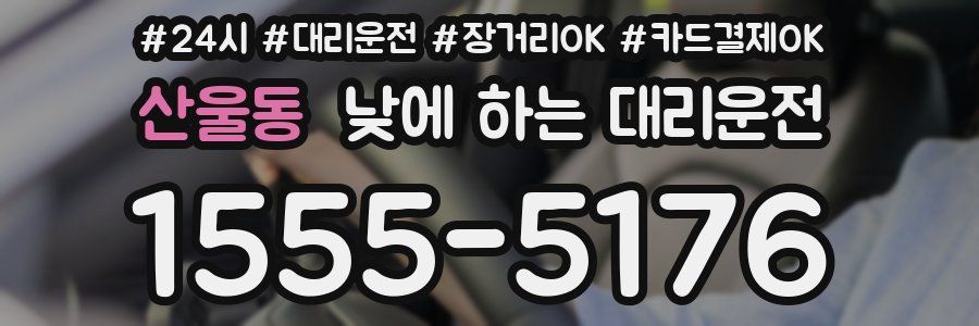 산울동 낮에 하는 대리운전