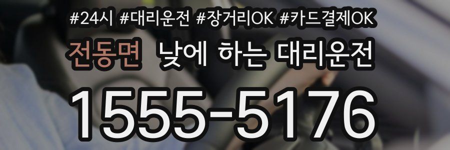 전동면 낮에 하는 대리운전