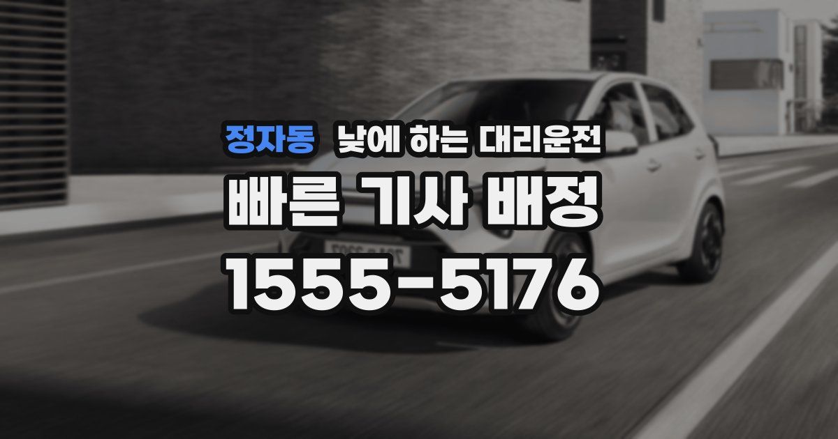 정자동 낮에 하는 대리운전