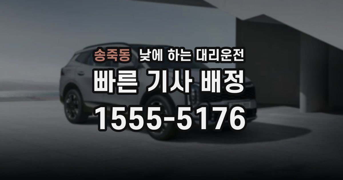 송죽동 낮에 하는 대리운전
