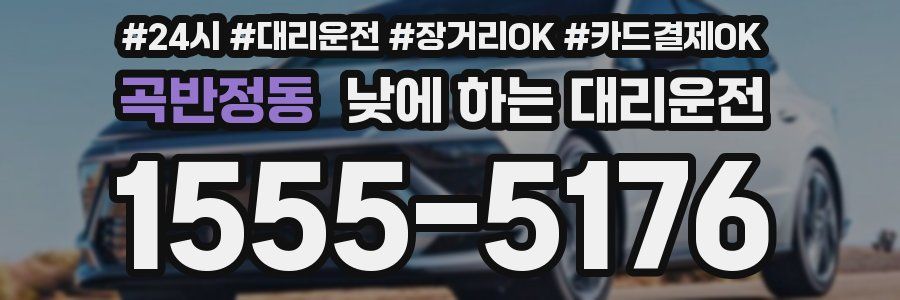 곡반정동 낮에 하는 대리운전