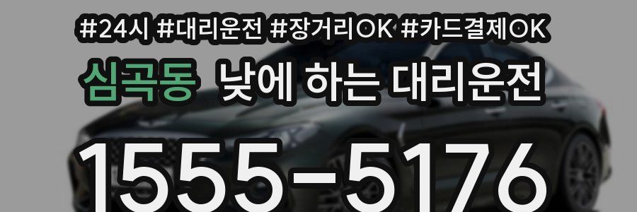 심곡동 낮에 하는 대리운전