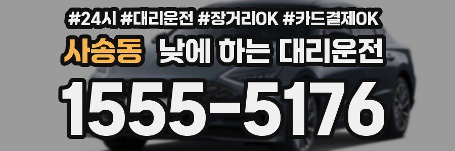 사송동 낮에 하는 대리운전