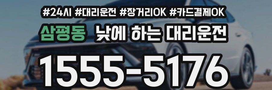 삼평동 낮에 하는 대리운전