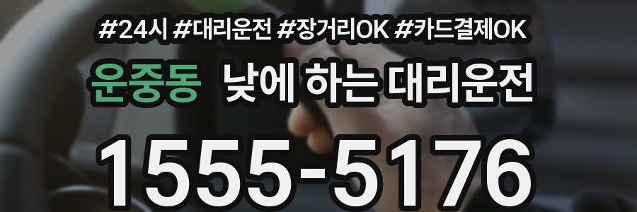 운중동 낮에 하는 대리운전