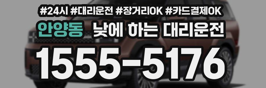 안양동 낮에 하는 대리운전