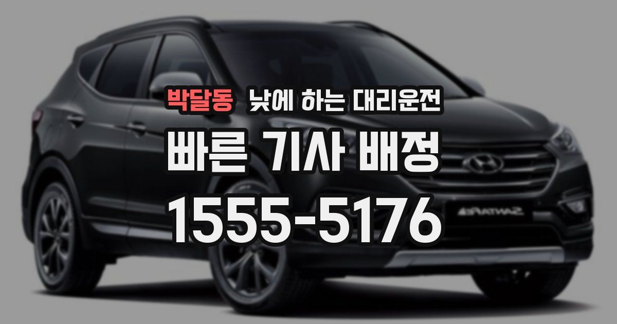 박달동 낮에 하는 대리운전