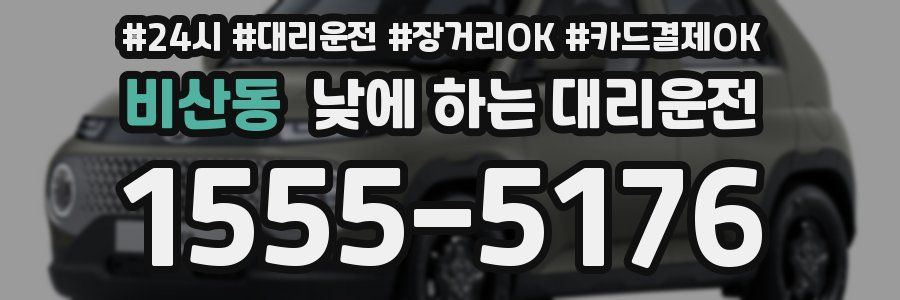 비산동 낮에 하는 대리운전