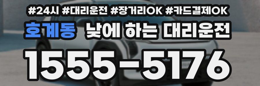 호계동 낮에 하는 대리운전