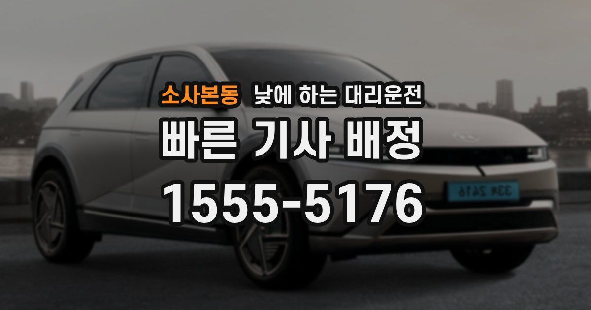 소사본동 낮에 하는 대리운전