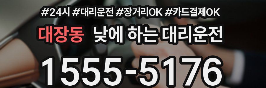 대장동 낮에 하는 대리운전