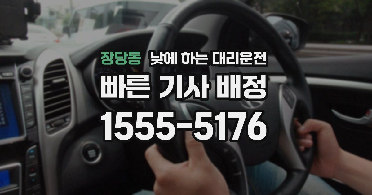 장당동 낮에 하는 대리운전