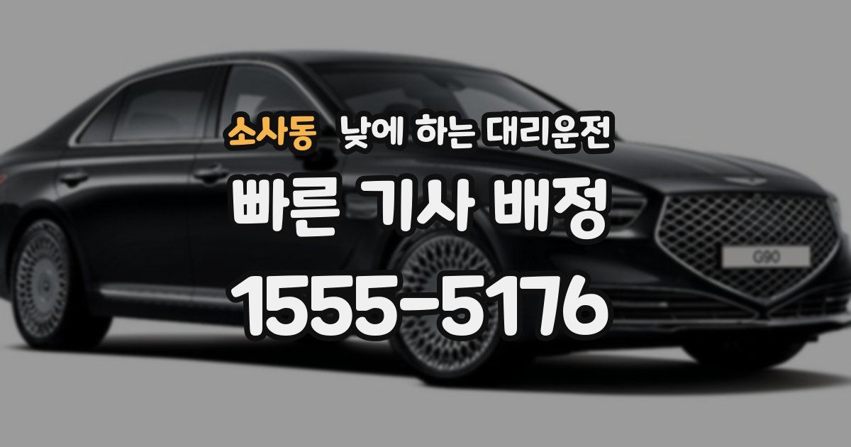소사동 낮에 하는 대리운전
