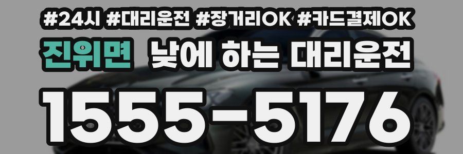 진위면 낮에 하는 대리운전