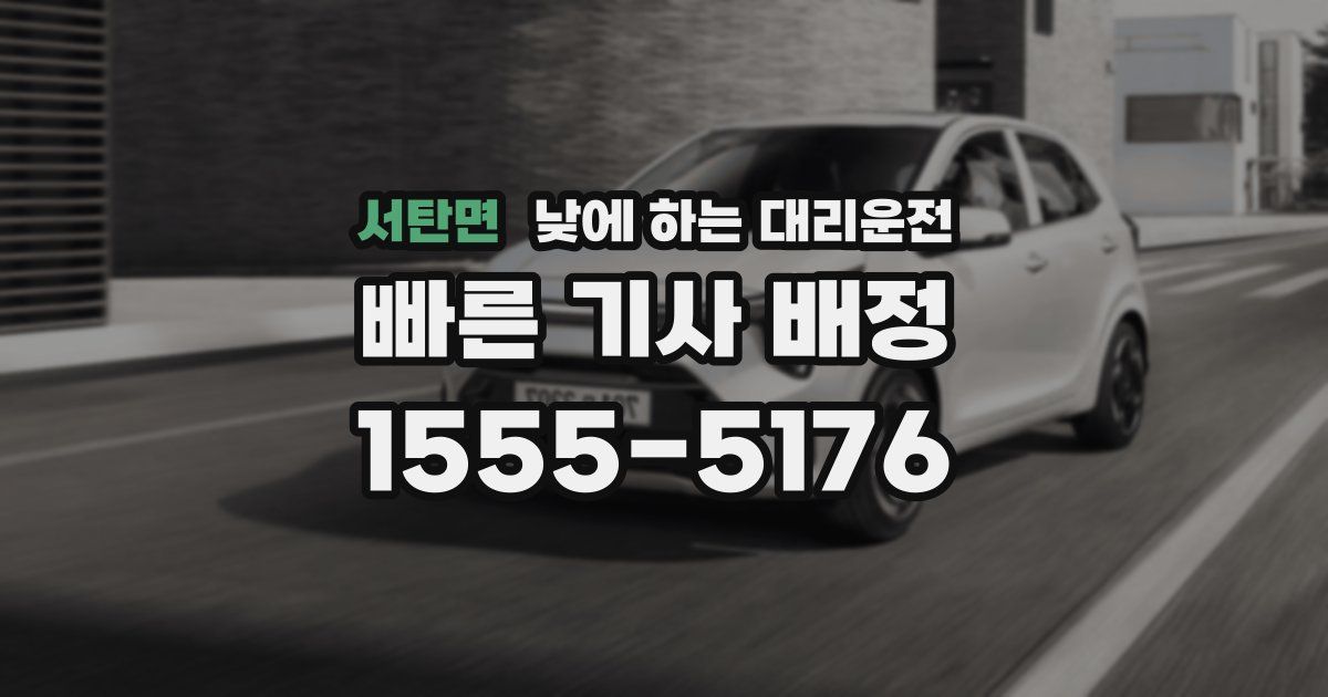 서탄면 낮에 하는 대리운전