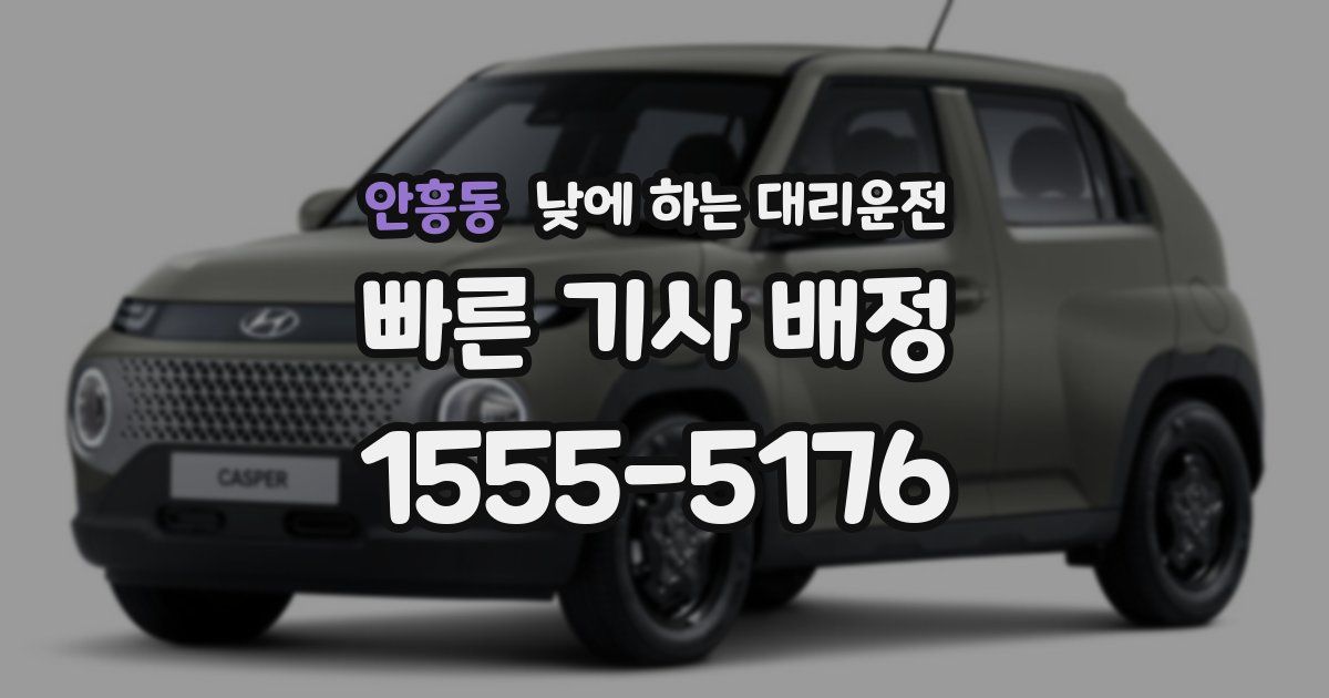 안흥동 낮에 하는 대리운전