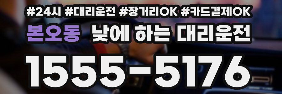 본오동 낮에 하는 대리운전