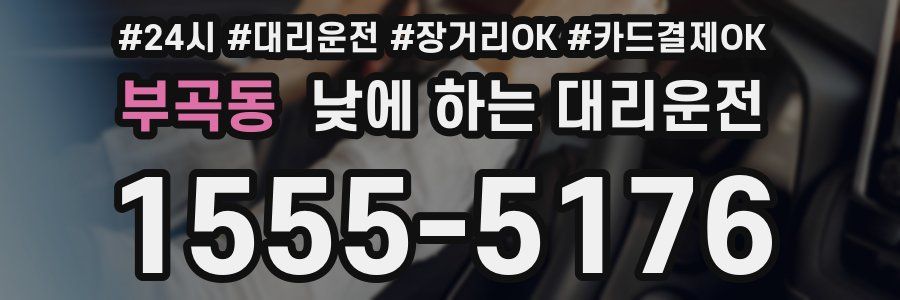 부곡동 낮에 하는 대리운전