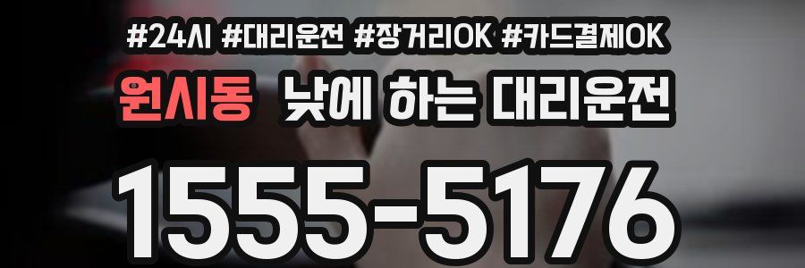 원시동 낮에 하는 대리운전