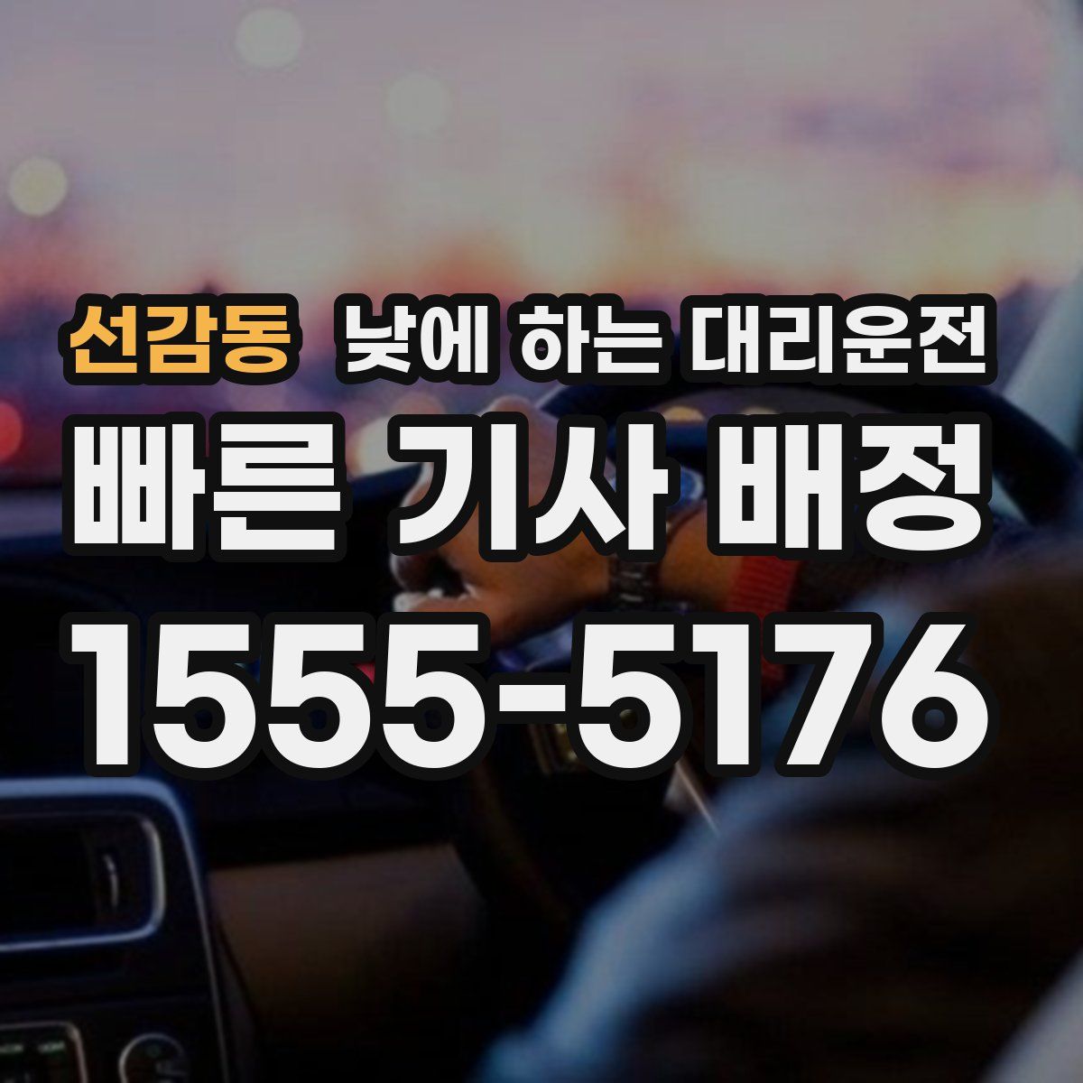 선감동 낮에 하는 대리운전