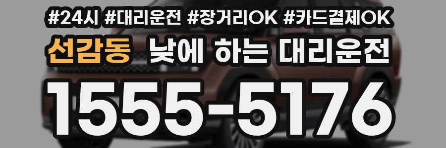 선감동 낮에 하는 대리운전