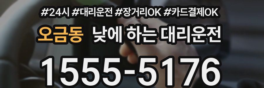 오금동 낮에 하는 대리운전
