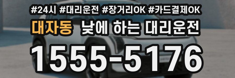 대자동 낮에 하는 대리운전